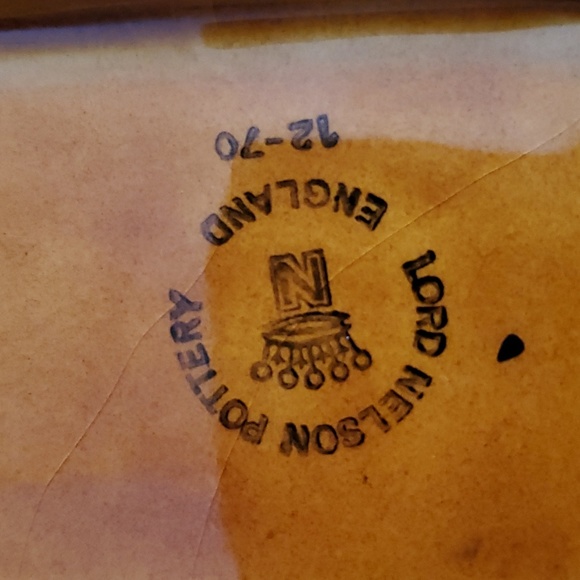 Vintage Lord Nelson Pottery Ashtray, Brown with Florals - Picture 9 of 9